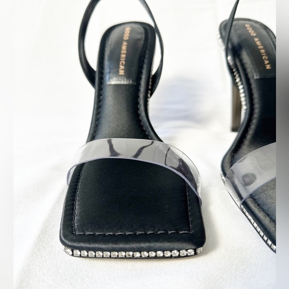 New Good American Crystal Crush Lucite Heels - Picture 9 of 16
